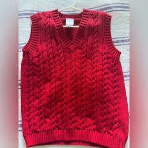 Bella Bliss Boys Sweater Vest in Red